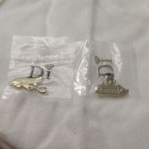 Dior Silver Travel Charm Duo